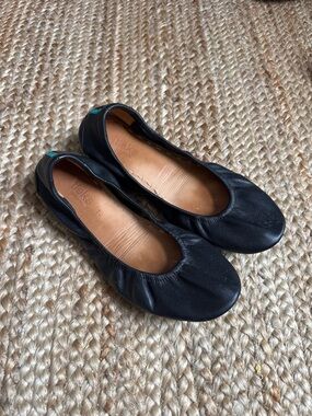 Tieks 10 Black Leather Ballet Flats Leather Shoes